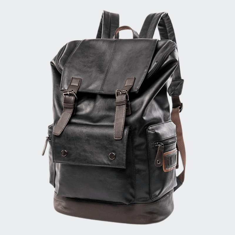 Mochila Masculina de Couro Rústica Elegano® Roma
