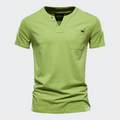 Camiseta Masculina de Botão Elegano® Tee