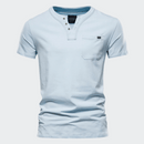 Camiseta Masculina de Botão Elegano® Tee