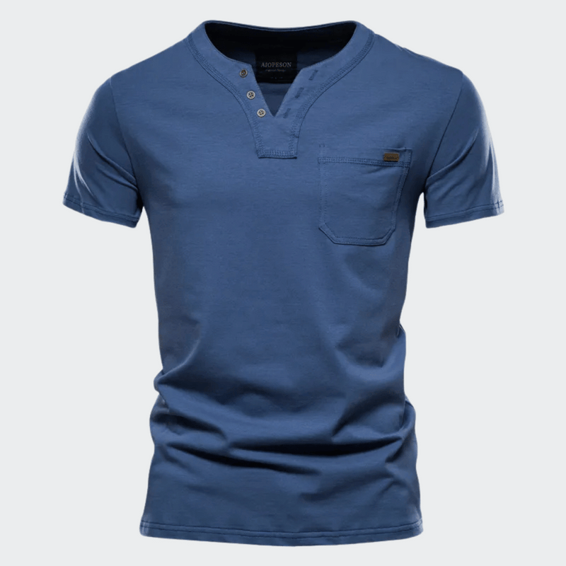 Camiseta Masculina de Botão Elegano® Tee