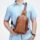 Bolsa Transversal Masculina de Couro Elegano® JEEP + Carteira de BRINDE!