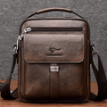 Mochila Masculina de Couro de Ombro Elegano® Kangaroo