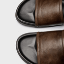 Sandália Slide Masculina de Couro Elegano® Malibu