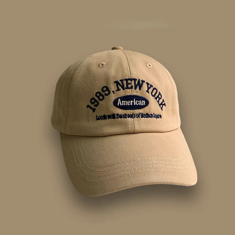 Korean Retro Baseball Hat Women's Autumn Winter Versatile Ins Street Letter Embroidered Caps Summer Couple Men Official Website